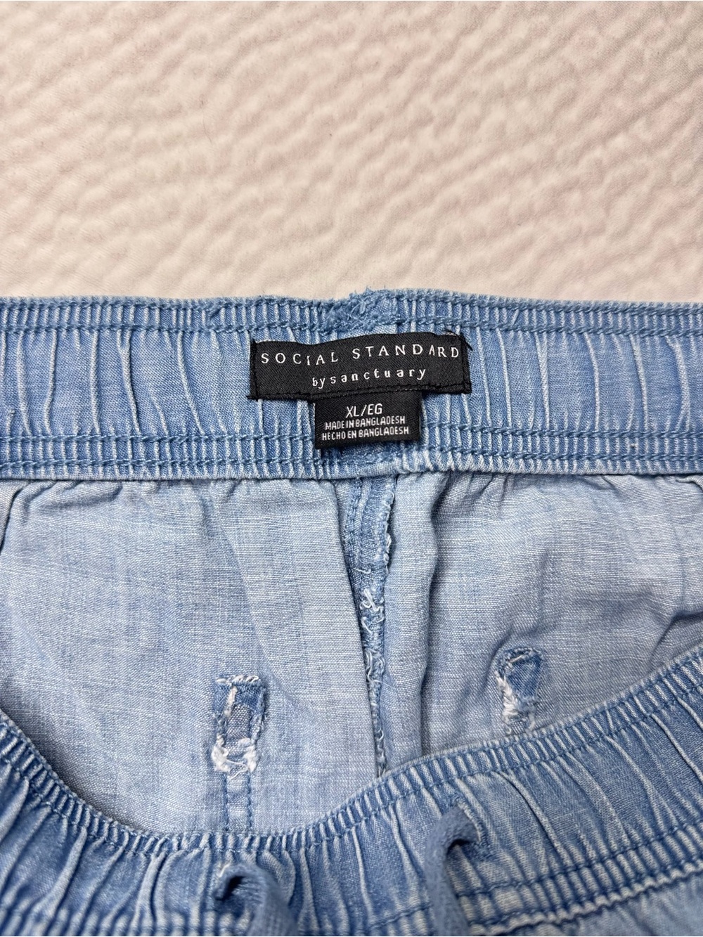 Social Standard by Sanctuary Caravan Cargo Pants XL Coastal Blue Wide Leg Lyocel - Picture 5 of 8